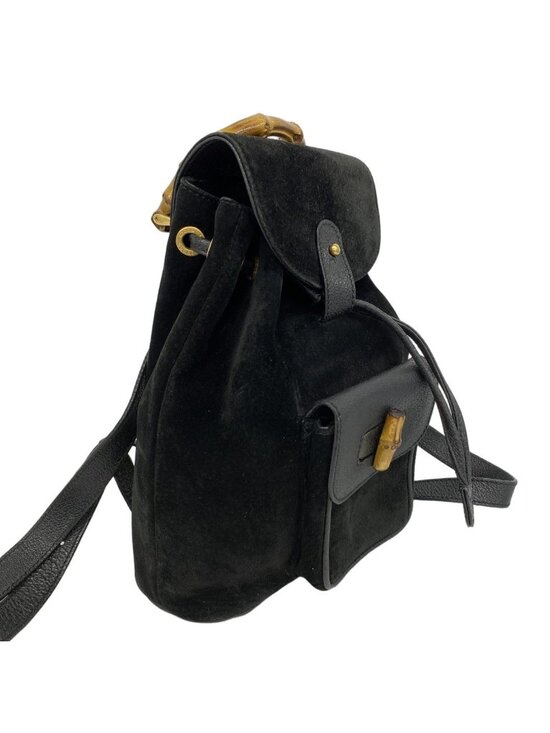 Gucci Backpack Suede Black Gold main image 10